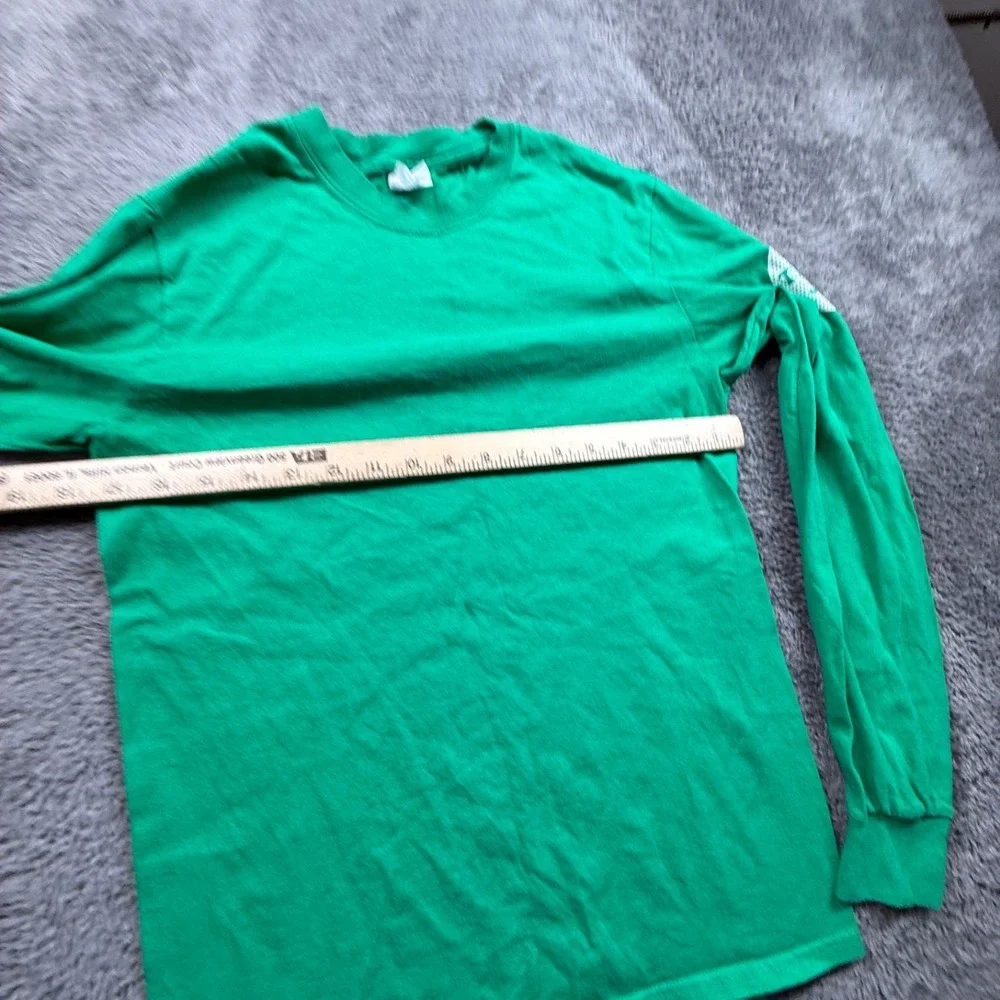 Trader Joe's Crew Employee Work Shirt NWOT Crew Neck Long Sleeve Uni S Green